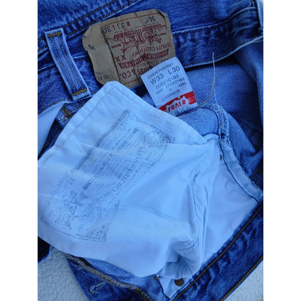 Levi's 501 Original Fit Jeans Mens 33x30 Blue Straight Leg Button Fly